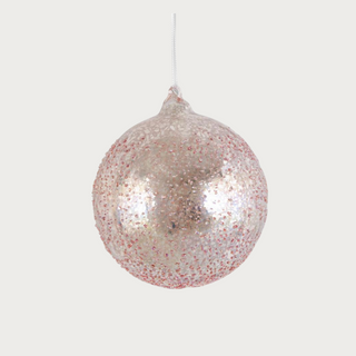 4.75" Light Pink Textured Round Ornament