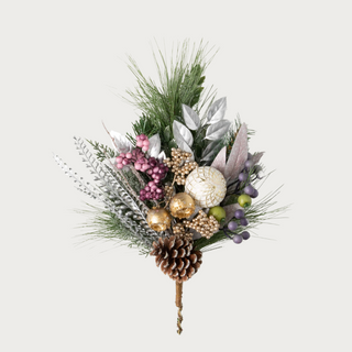 Third & Main, Home Decor, Decor, Holiday, Holiday Decor, Winter, winter decor, Christmas, Christmas decor, ornament, glitter, contemporary, contemporary decor, contemporary style, faux floral, decor pick, accent faux floral pick