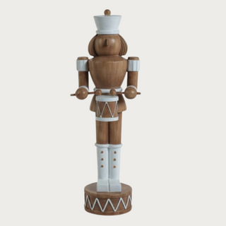 Brown and White Nutcracker With Drum, Home Decor, Third & Main, Winter Decor, Christmas Decor, Christmas Ornament