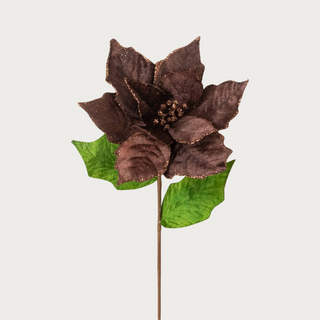 Third & Main, Home decor, Decor, Holiday decor, Holiday, Winter, Winter decor, Christmas, Christmas Decor, Poinsettia, Velvet Poinsettia, Glitter, Brown Velvet Poinsettia, Modern Farmhouse style, Modern Farmhouse decor, Modern Farmhouse floral