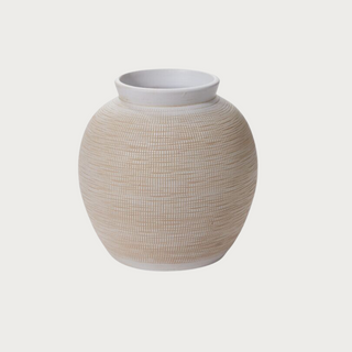 Ceramic Round Sirocco/Seraphina Vase 10.75" Round. Vase, Home Decor, Third & Main