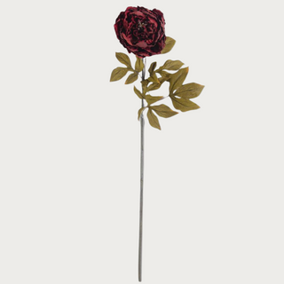 30" Tall Burgundy Peony Stem, Fall Floral, Faux Floral, Peony, Floral, Fall Decor, Third & Main