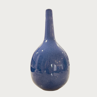 Periwinkle Blue Green Ceramic Vase by Crate & Barrel, New Without Tags, Vase, Home Decor, ReVive Decor, Third & Main