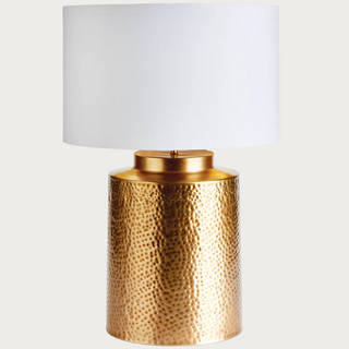 24" Tall Keegan Gold Lamp w/ White Shade