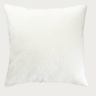 White Boucle 20x20 Indoor Outdoor Pillow, Textile, Home Decor