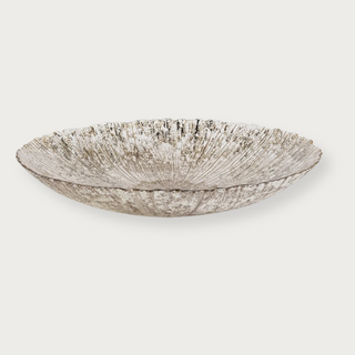 Golden Silver Fusion Serving Bowl, 13.5", Third & Main, Home Decor, Decor, Decorative Accents, Bowl, Decorative Bowl, Everyday Decor, Holiday Decor, Gold, Silver, Luxury