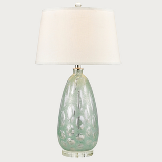 Bayside Blues Glass LED Table Lamp, Lighting, table lamp, home decor