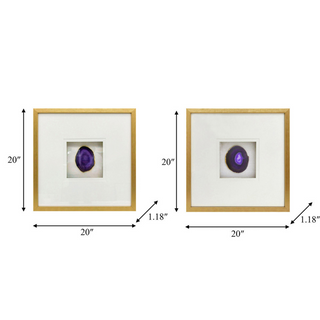 Purple Agate With Gold Frame, Two Styles