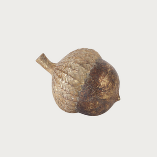 Gold Gilded Resin Acorn, Small