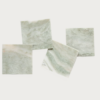 Square Onyx  Marble Coasters in varying shades of green and white, Third & Main, Home Decor, Luxury Decor