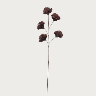 Burgundy  Feather Flower Stem - 33" Tall