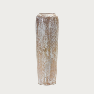 Whitewashed Wooden Vase 18.25", Vase, Home Decor