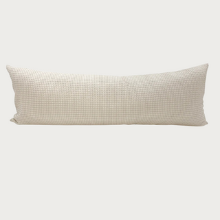 Taupe Cotton Waffle Weave Body Pillow - Down Alternative
