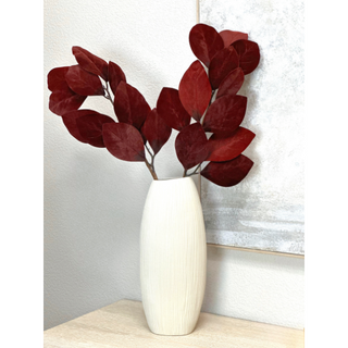 Velvet Burgundy Stem Spray, Third & Main, home decor, decor, floral faux floral, magnolia leaf, velvet magnolia leaf